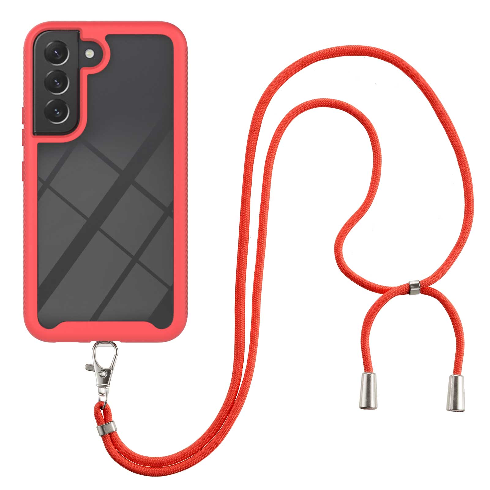YB PC Series-4 for Samsung Galaxy S23 Phone Case PC TPU Cell Phone Protective Cover with Lanyard YB PC Series-4 for Samsung Galaxy S23 Phone Case PC TPU Cell Phone Protective Cover with Lanyard